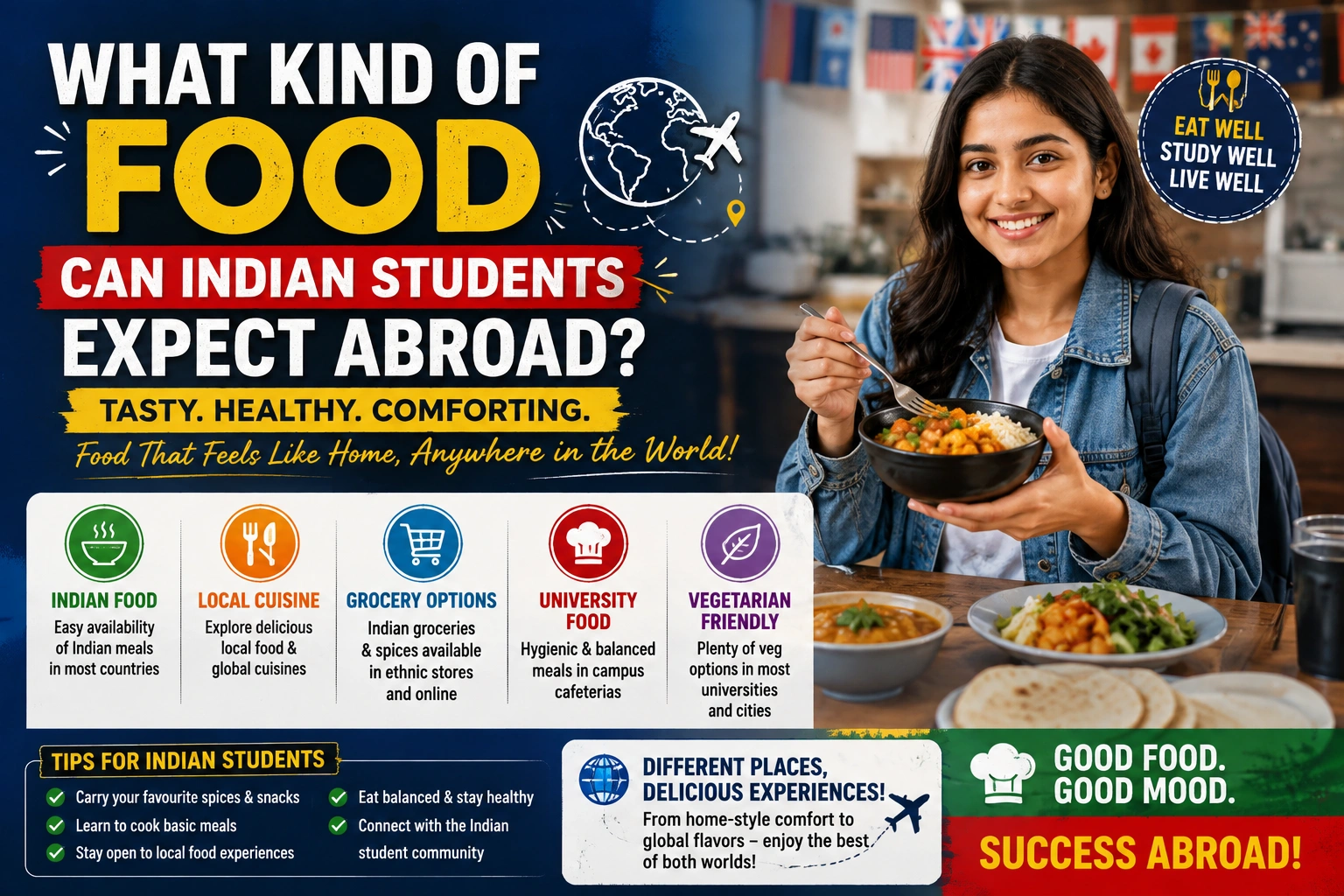 What Kind of Food Can Indian Students Expect Abroad?